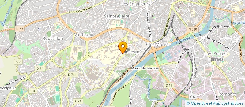 localisation de l'entreprise SCI LES MINES à LIMOGES