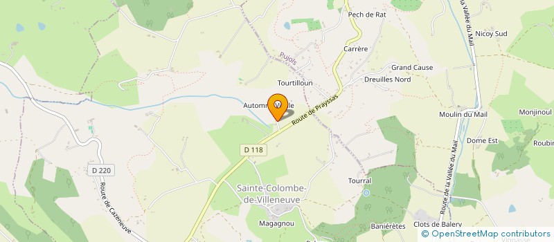 localisation de l'entreprise SCI LES MINOUNES  PUJOLS