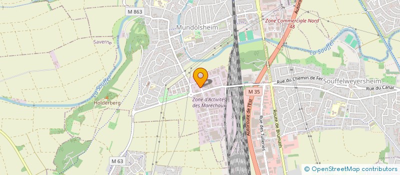 localisation de l'entreprise SCI LES MIRABELLES  MUNDOLSHEIM