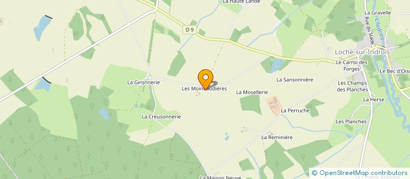 localisation de l'entreprise SCI LES MOINEAUDIERES  LOCHE-SUR-INDROIS
