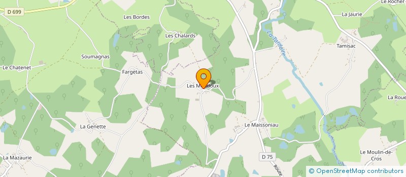 localisation de l'entreprise SCI LES MONDOUX à CHAMPAGNAC-LA-RIVIERE