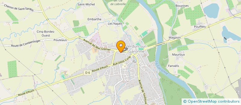 localisation de l'entreprise SCI LES MONGES  VERDUN-SUR-GARONNE