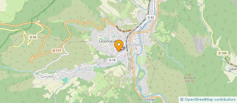localisation de l'entreprise SCI LES MONTAGNES D'HEIDI  QUILLAN
