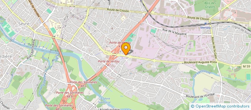 localisation de l'entreprise SCI LES MONTGOLFIERES  VERTOU