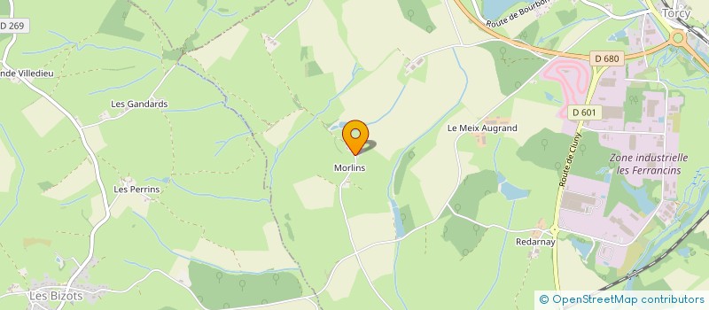 localisation de l'entreprise SCI LES MORLINS  TORCY