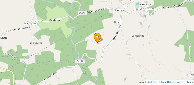 localisation de l'entreprise SCI LES MOULIERES PROPERTIES  LA GENETOUZE