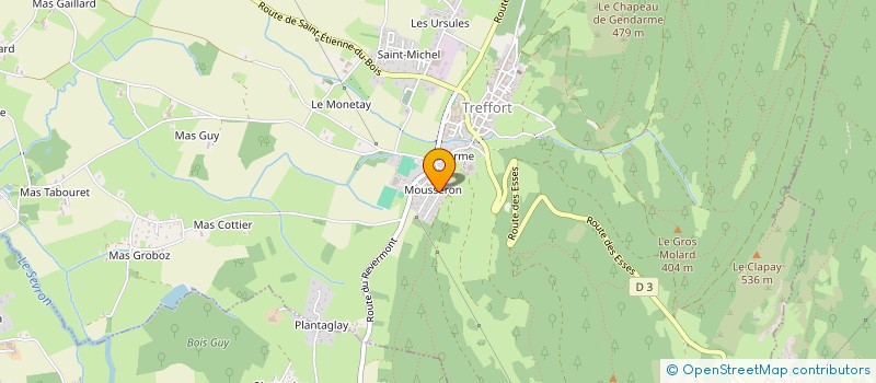 localisation de l'entreprise SCI LES MOUSSERONS  VAL-REVERMONT