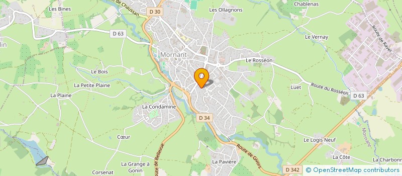 localisation de l'entreprise SCI LES MUGUETS  MORNANT