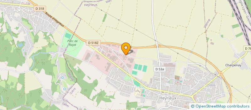 localisation de l'entreprise SCI LES MURIERS  HEYRIEUX