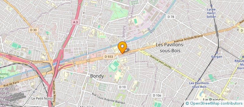 localisation de l'entreprise SCI LES MURS  BONDY