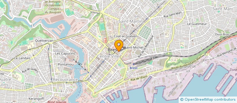localisation de l'entreprise SCI LES MURS DES 4 VENTS  BREST