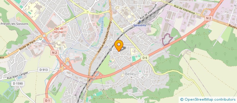 localisation de l'entreprise SCI LES NEIGES  BELLEU