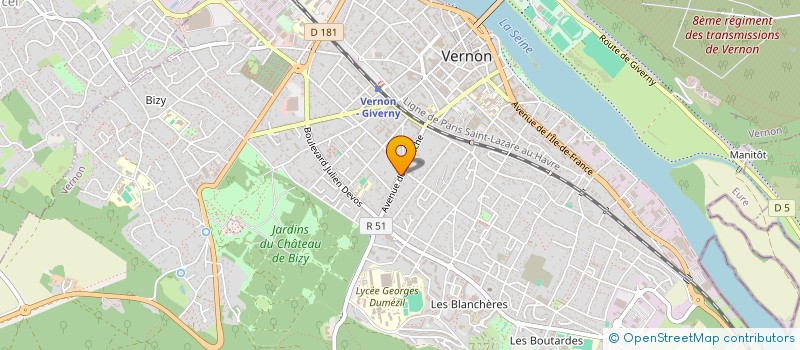 localisation de l'entreprise SCI LES NYMPHEAS à VERNON