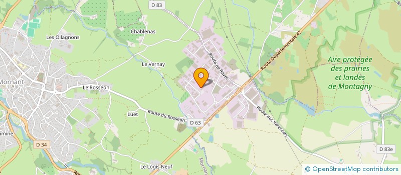 localisation de l'entreprise SCI LES OFFICES  MORNANT