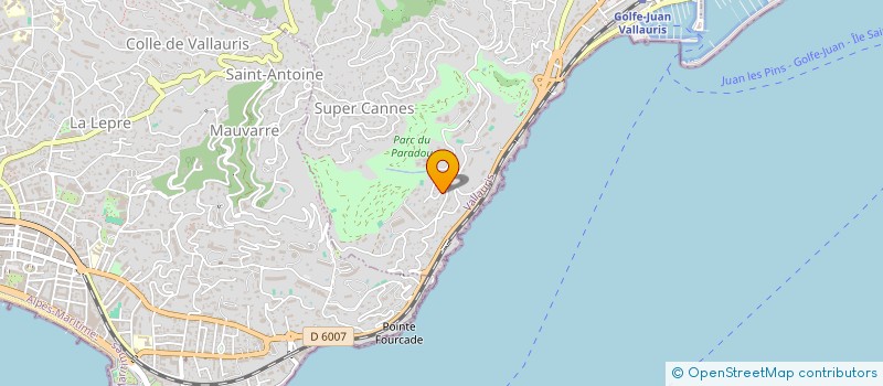 localisation de l'entreprise SCI LES OLIVADES à VALLAURIS