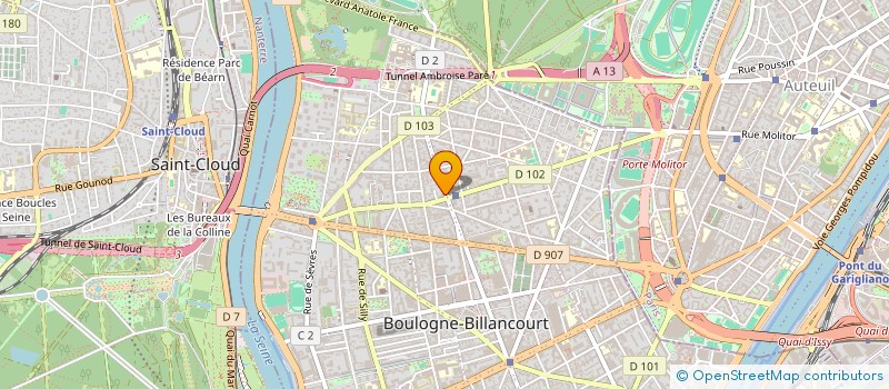 localisation de l'entreprise SCI LES OLIVES à BOULOGNE-BILLANCOURT