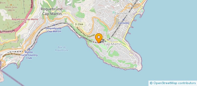 localisation de l'entreprise SCI LES OLIVIERS à ROQUEBRUNE-CAP-MARTIN