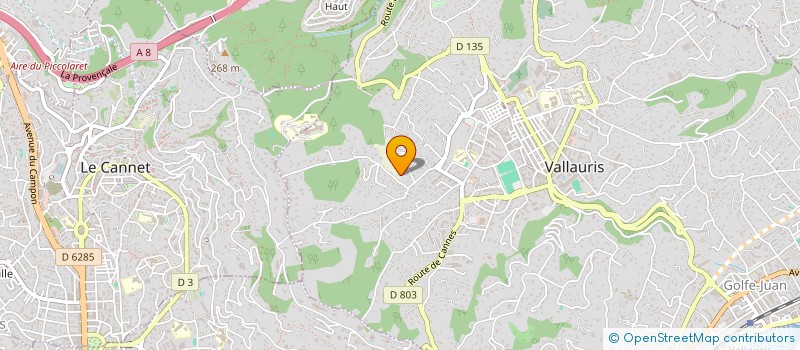 localisation de l'entreprise SCI LES OLIVIERS à VALLAURIS