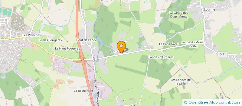 localisation de l'entreprise SCI LES OLIVIERS à ORGERES