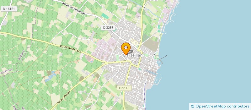 localisation de l'entreprise SCI LES OLIVIERS à MARSEILLAN