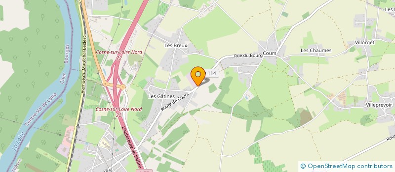 localisation de l'entreprise SCI LES OLIVIERS à COSNE-COURS-SUR-LOIRE