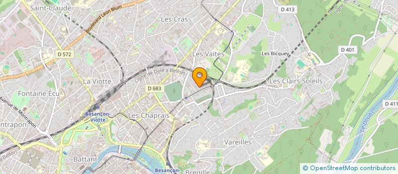 localisation de l'entreprise SCI LES OLIVIERS  BESANCON