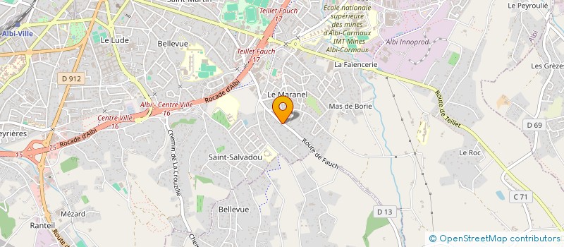 localisation de l'entreprise SCI LES OLIVIERS à ALBI