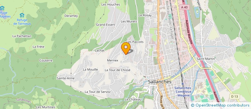localisation de l'entreprise SCI LES OLIVIERS à SALLANCHES