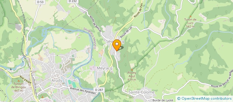 localisation de l'entreprise SCI LES OLIVIERS  SEVIGNACQ-MEYRACQ