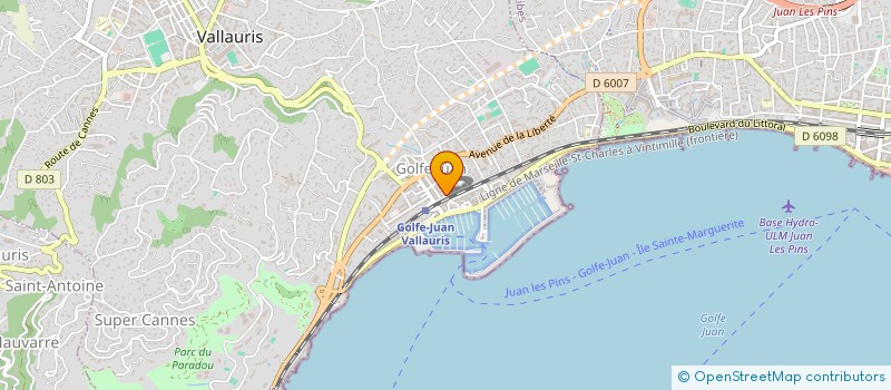 localisation de l'entreprise SCI LES OLIVIERS à VALLAURIS