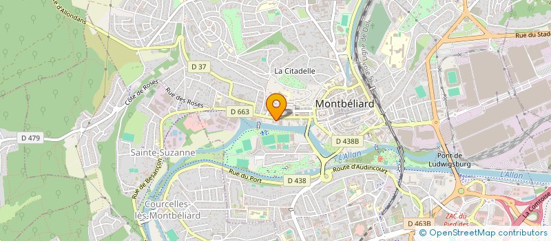 localisation de l'entreprise SCI LES OLIVIERS à MONTBELIARD