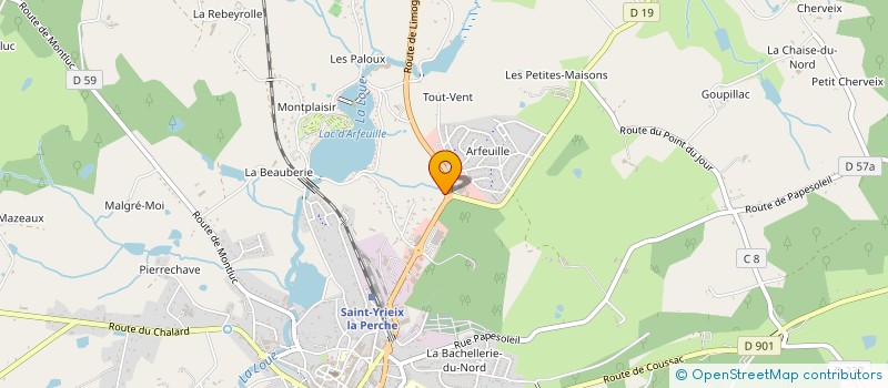 localisation de l'entreprise SCI LES OLIVIERS à SAINT-YRIEIX-LA-PERCHE