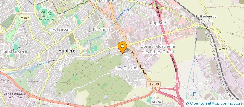 localisation de l'entreprise SCI LES OLIVIERS  AUBIERE