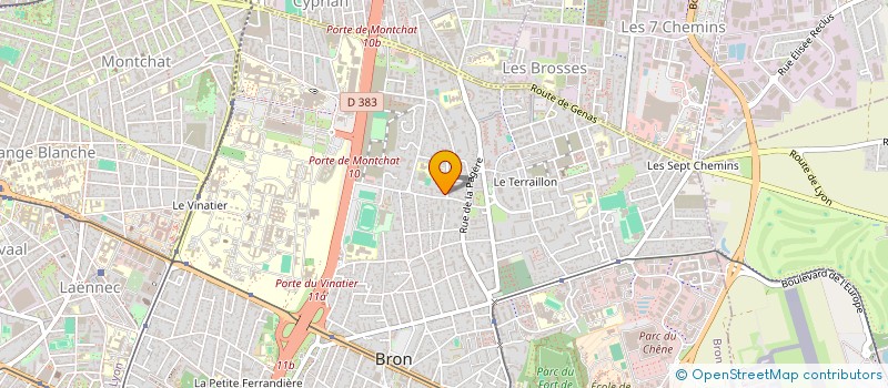 localisation de l'entreprise SCI LES OLIVIERS  BRON