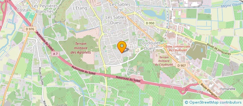 localisation de l'entreprise SCI LES OLIVIERS DU COUDOULET  ORANGE