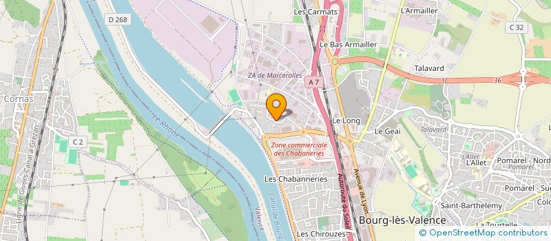 localisation de l'entreprise SCI LES OLIVIERS DU SUD  BOURG-LES-VALENCE