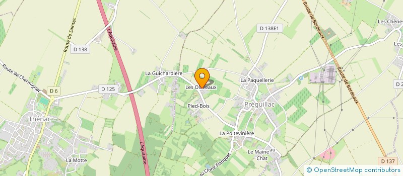 localisation de l'entreprise SCI LES OLLIVEAUX  PREGUILLAC