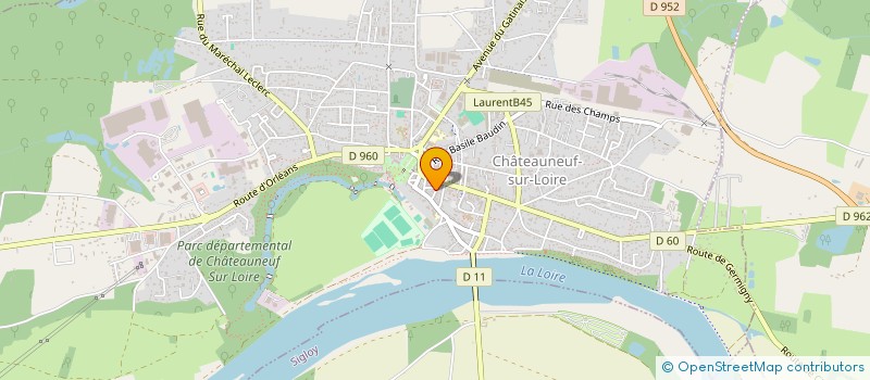 localisation de l'entreprise SCI LES OMBRAGES à CHATEAUNEUF S LOIRE