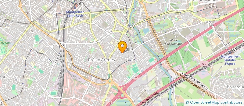 localisation de l'entreprise SCI LES ORANGERS à MONTPELLIER