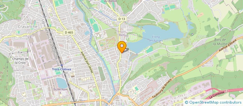 localisation de l'entreprise SCI LES ORANGERS à BELFORT