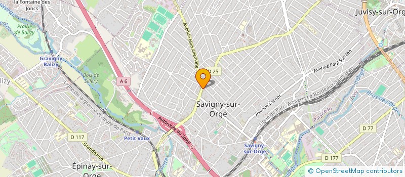 localisation de l'entreprise SCI LES ORANGERS BLEUS à SAVIGNY-SUR-ORGE