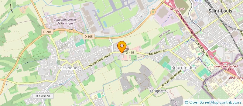 localisation de l'entreprise SCI LES ORCHIDEES  HESINGUE