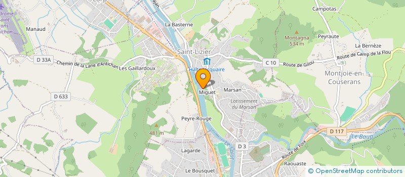 localisation de l'entreprise SCI LES ORENGAUX à SAINT-LIZIER