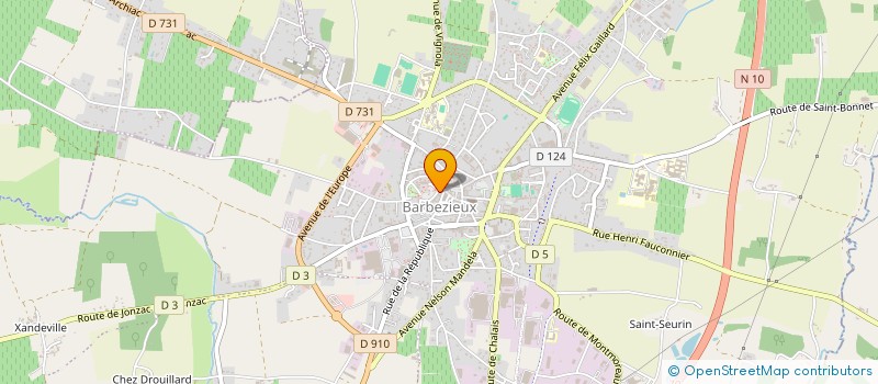 localisation de l'entreprise SCI LES ORMEAUX  BARBEZIEUX-SAINT-HILAIRE