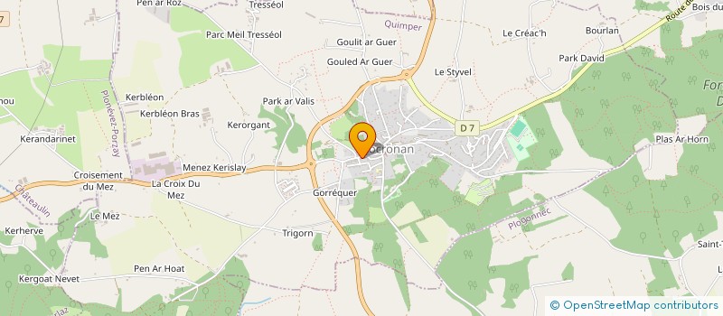 localisation de l'entreprise SCI LES OSCARS  LOCRONAN