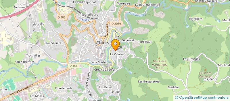 localisation de l'entreprise SCI LES OURSONS  THIERS