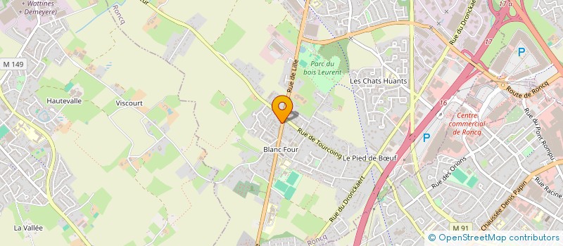 localisation de l'entreprise SCI LES P.A.Y.S. DE DEULEMONT à RONCQ