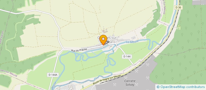 localisation de l'entreprise SCI LES P'TITS BRAS à OURCHES-SUR-MEUSE