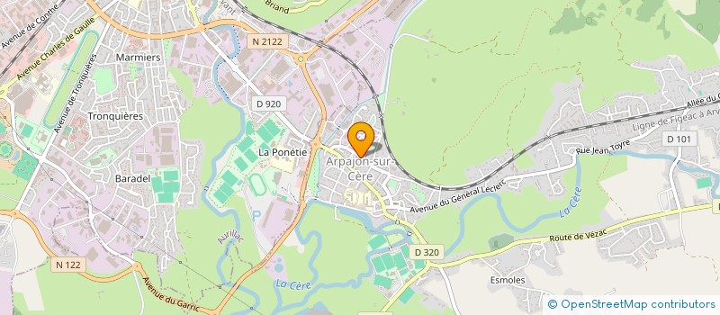 localisation de l'entreprise SCI LES P'TITS LOUPS à ARPAJON-SUR-CERE