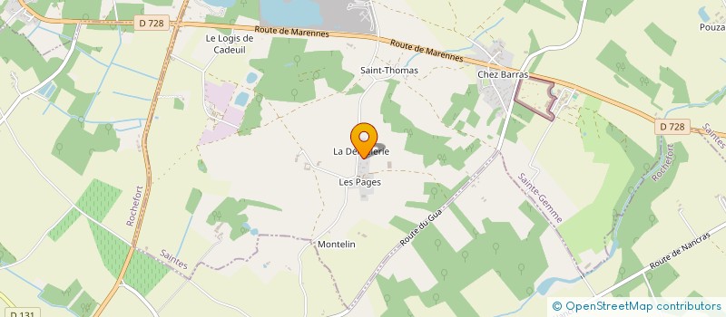 localisation de l'entreprise SCI LES PAGES BLEUES  SAINTE-GEMME